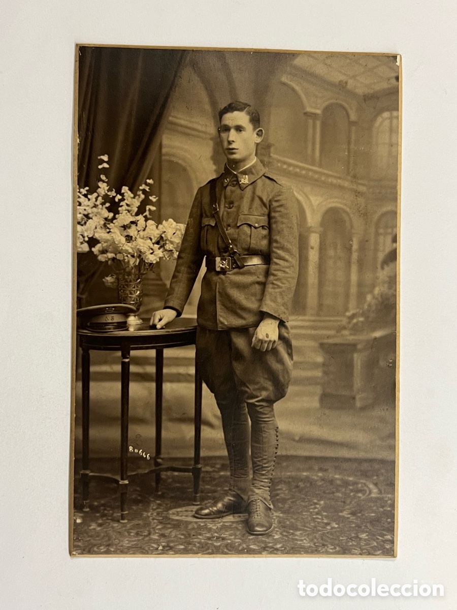 Fotograf&iacute;a antigua: MILITAR La Espa&ntilde;a de la II Rep&uacute;blica Soldado del cuerpo de Infanter&iacute;a Foto ChinChilla Tarragona