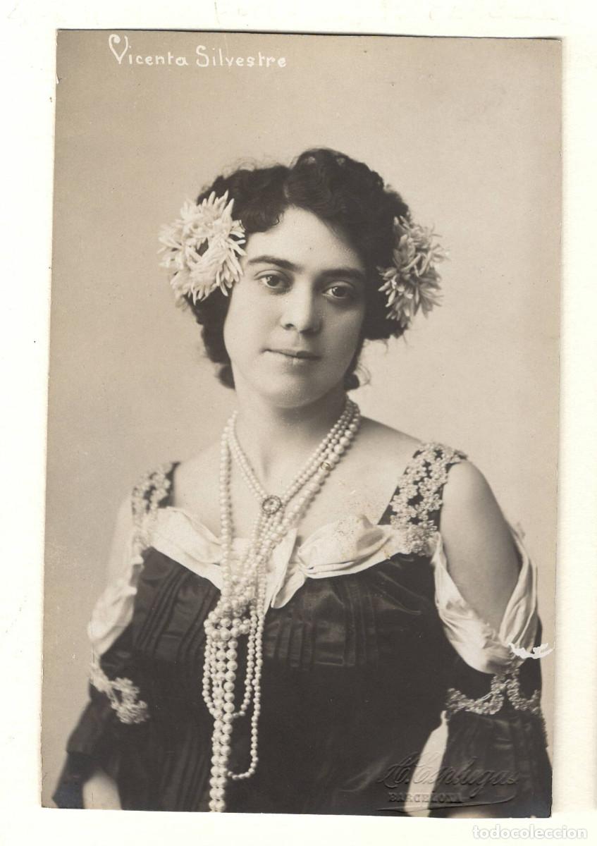 Fotograf&iacute;a antigua: VICENTA SILVESTRE, ACTRIZ. FOTO ANTONI ESPLUGAS, BARCELONA.