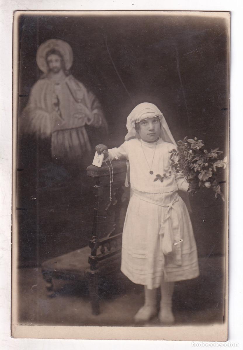 Fotograf&iacute;a antigua: FOTOGRAF&Iacute;A. NI&Ntilde;A DE PRIMERA COMUNI&Oacute;N. OVIEDO, 1928. ASTURIAS