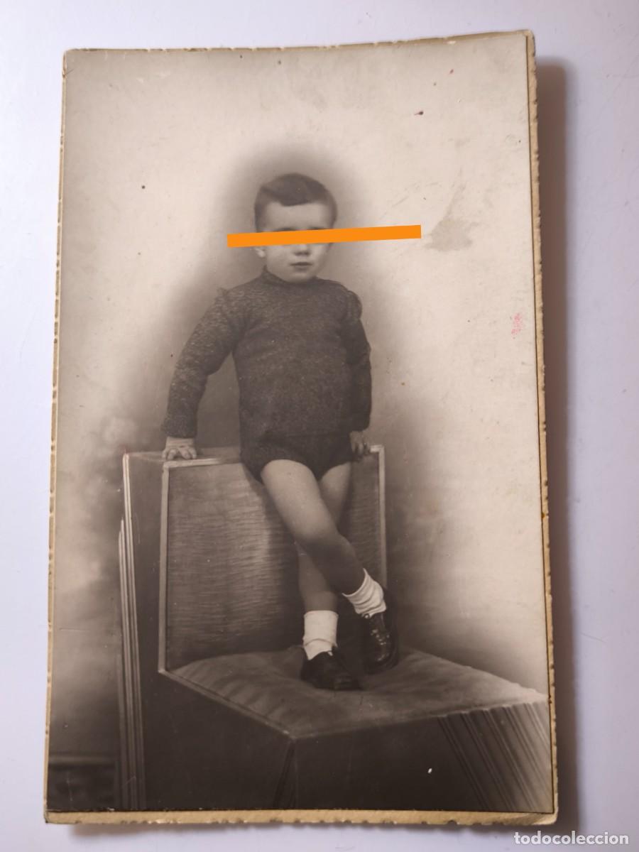 Fotograf&iacute;a antigua: Antigua fotograf&iacute;a postal. Ni&ntilde;o.