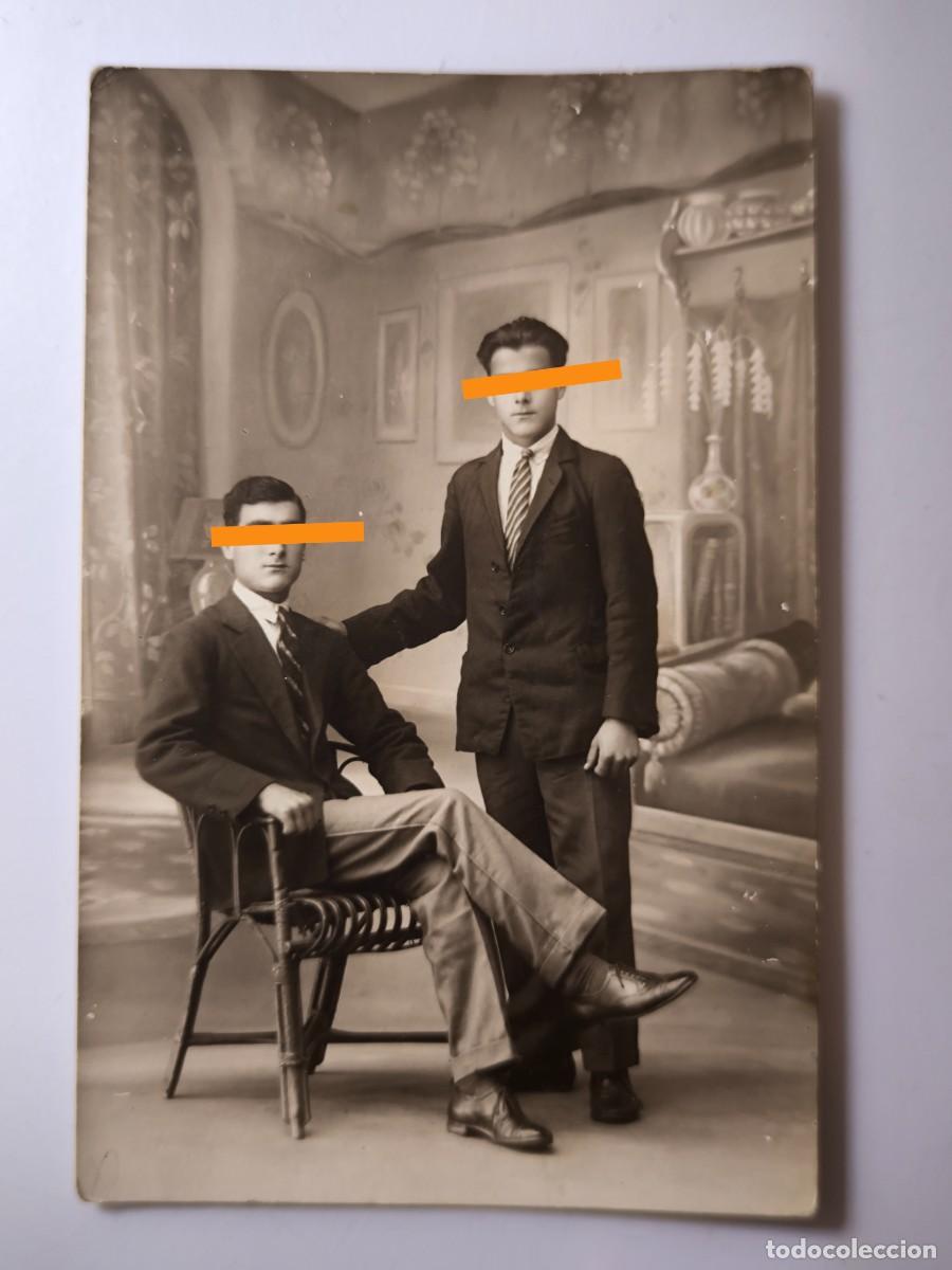 Fotograf&iacute;a antigua: Antigua fotograf&iacute;a postal. Chicos.