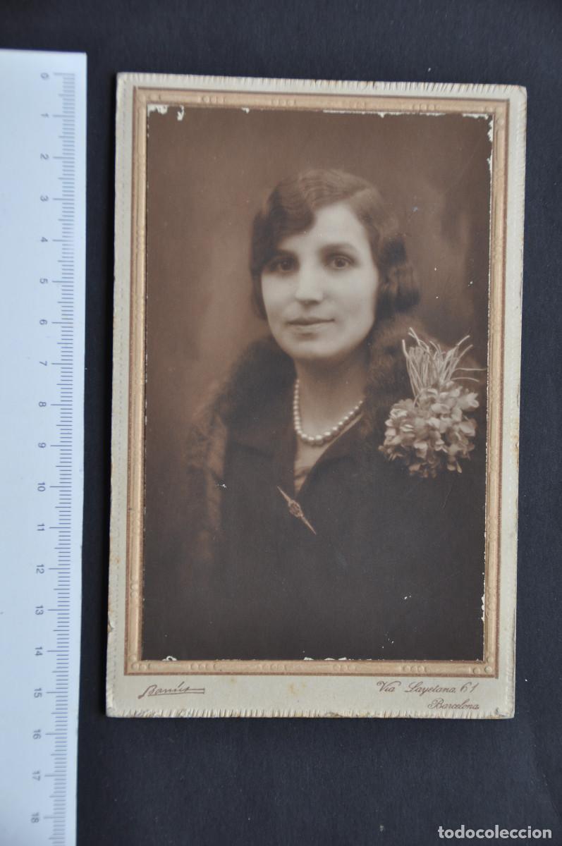 Fotograf&iacute;a antigua: FOTOPOSTAL DE UNA SE&Ntilde;ORITA - FOTOGRAFO BANUS (BARCELONA)