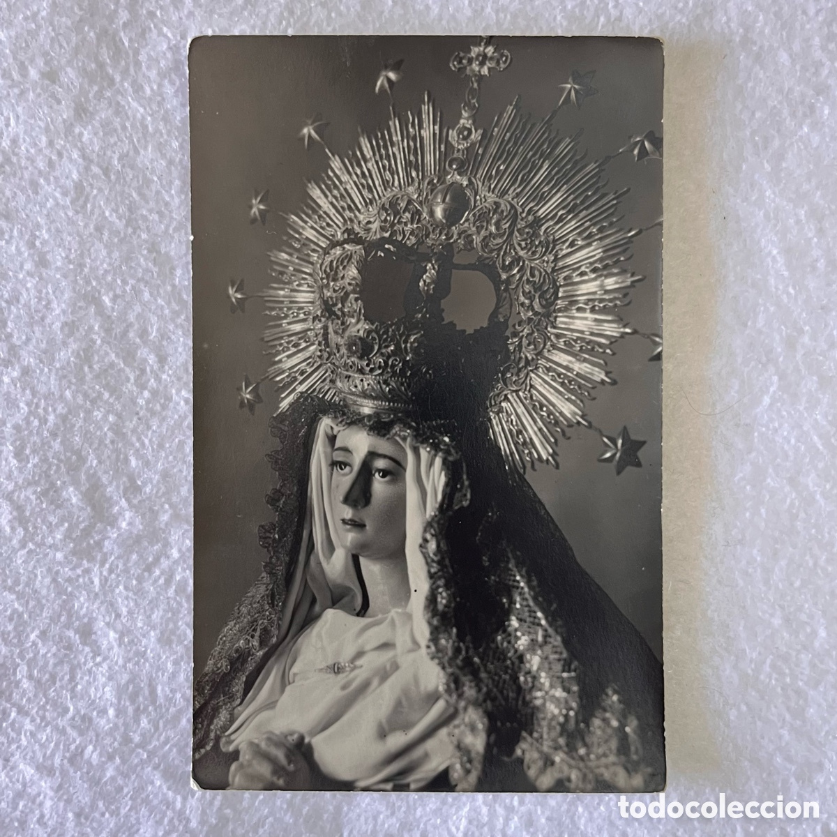Fotograf&iacute;a antigua: SEMANA SANTA SEVILLA / MAIRENA DEL ALCOR / FOTOGRAF&Iacute;A POSTAL VIRGEN HERMANDAD DE LA HUMILDAD