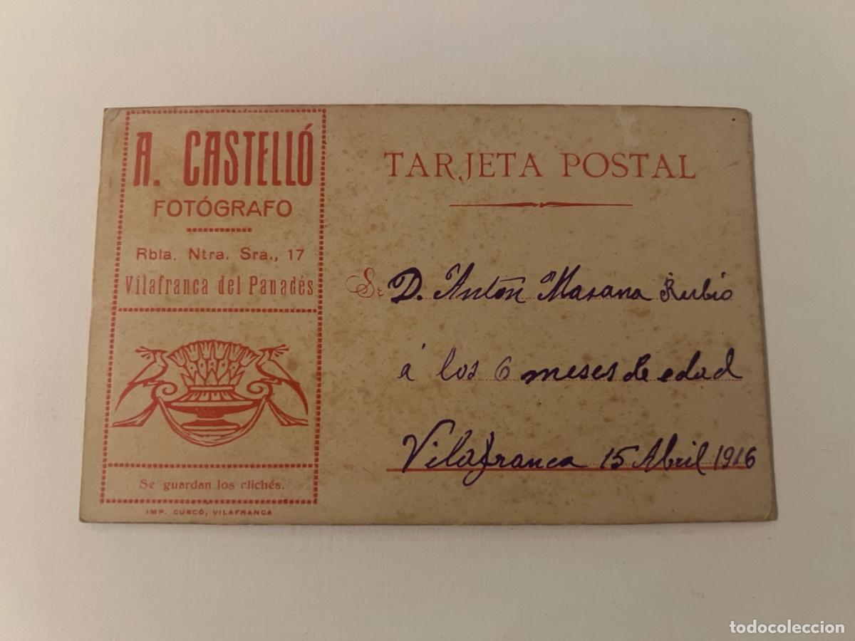 Fotograf&iacute;a antigua: Foto cart&oacute;n Tarjeta postal VILAFRANCA DEL PANAD&Eacute;S 1916