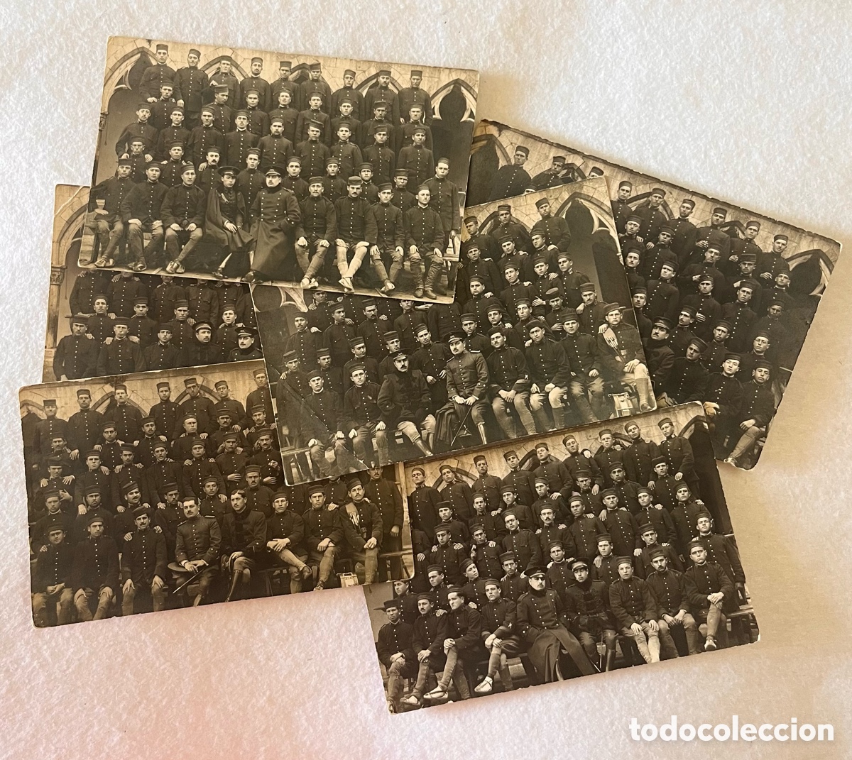 Fotograf&iacute;a antigua: MILITAR / FOTOGRAF&Iacute;A POSTAL / GERONA / REGIMIENTO INFANTER&Iacute;A ASIA 55
