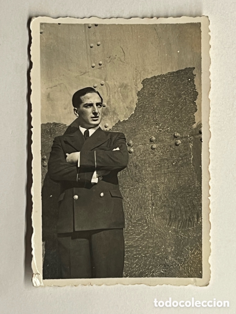 Fotograf&iacute;a antigua: MINUTEROS.. Fotograf&iacute;a Auxiliar Don Enrique D&iacute;ez.. Apuntador de la especialidad Azul.. (a.1937)
