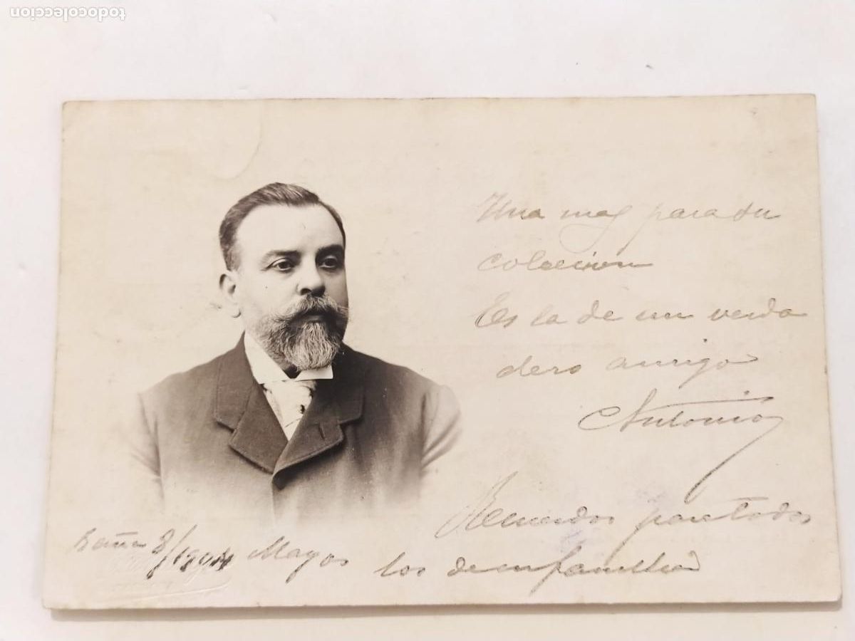 Fotograf&iacute;a antigua: ANTONIO -ENVIADA A FLOR CODORNIU , BARCELONA - A&Ntilde;O 1904 - FOTOGRAFIA ANTIGUA - POSTAL -(116.069)