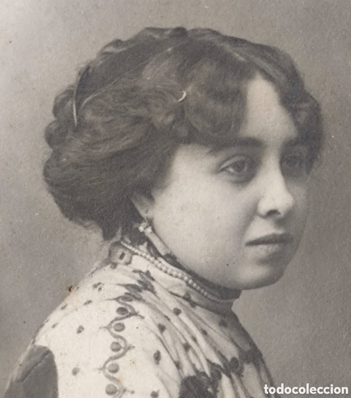Fotograf&iacute;a antigua: FOTOGRAF&Iacute;A RETRATO DE ESTUDIO JOVEN DAMA FOT&Oacute;GRAFO L. Y F. SASTRE PALMA DE MALLORCA C. 1900