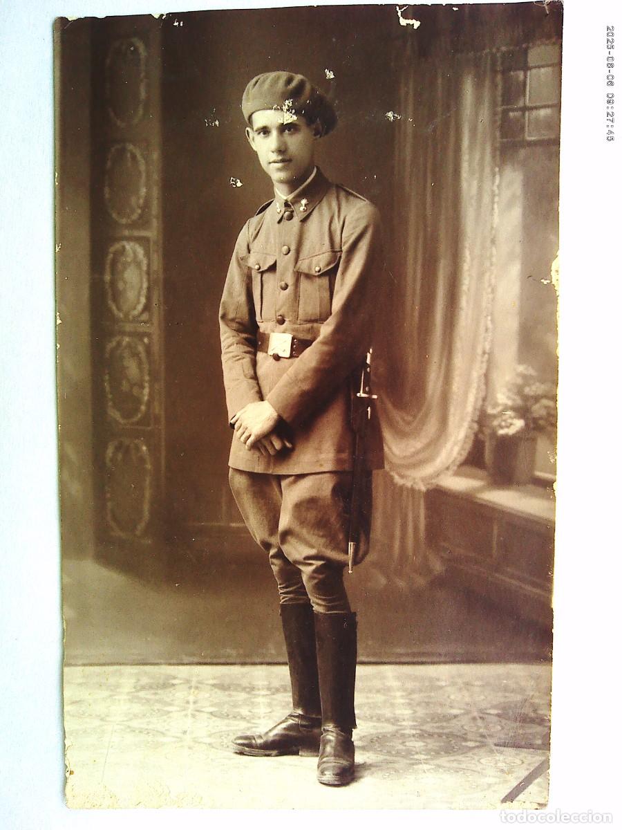 Fotograf&iacute;a antigua: FOTO DE ESTUDIO DE MILITAR DE ARTILLERIA , MURCIA 1928 . DE VIDA , MURCIA