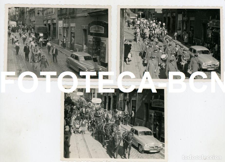 Fotograf&iacute;a antigua: LOTE 3 FOTOS ORIGINALES TRES TOMBS GUARDIA URBANA MILITARES POSIBLEMENTE BARRIO GRACIA BARCELONA