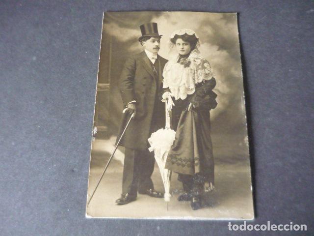 Photographie ancienne: RETRATO DE MATRIMONIO POSTAL FOTOGRAFICA