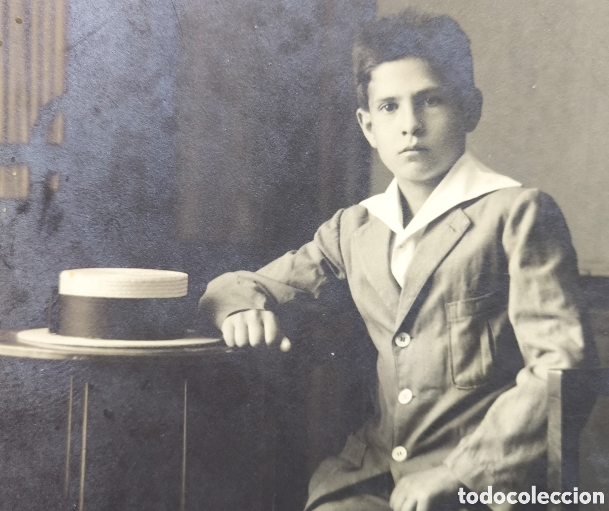 Fotograf&iacute;a antigua: FOTOGRAF&Iacute;A RETRATO DE ESTUDIO NI&Ntilde;O POSTAL FOTOGR&Aacute;FICA FOT&Oacute;GRAFO PALACIO ALCOY C. 1915