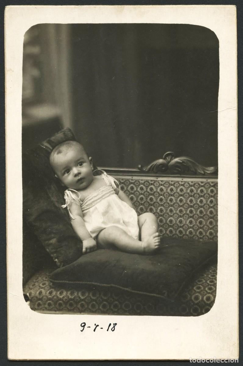 Fotograf&iacute;a antigua: TARJETA POSTAL, RETRATO FOTOGR&Aacute;FICO NI&Ntilde;O, 1918, FOT. TE&Oacute;FILO IGEA, BARCELONA