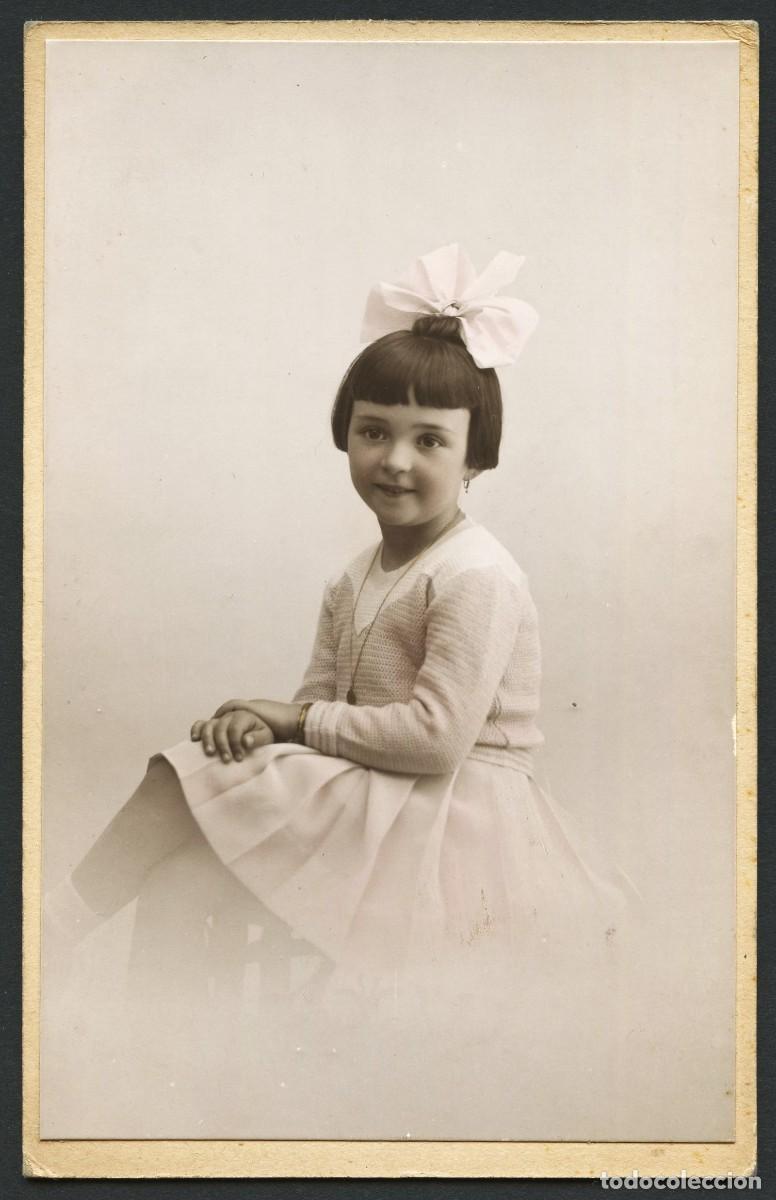 Photographie ancienne: TARJETA POSTAL, RETRATO FOTOGR&Aacute;FICO NI&Ntilde;A, 1931, 1939