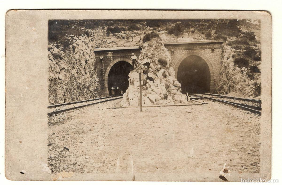 Photographie ancienne: Tunel de ferrocarril por identificar, Espa&ntilde;a 1920's.