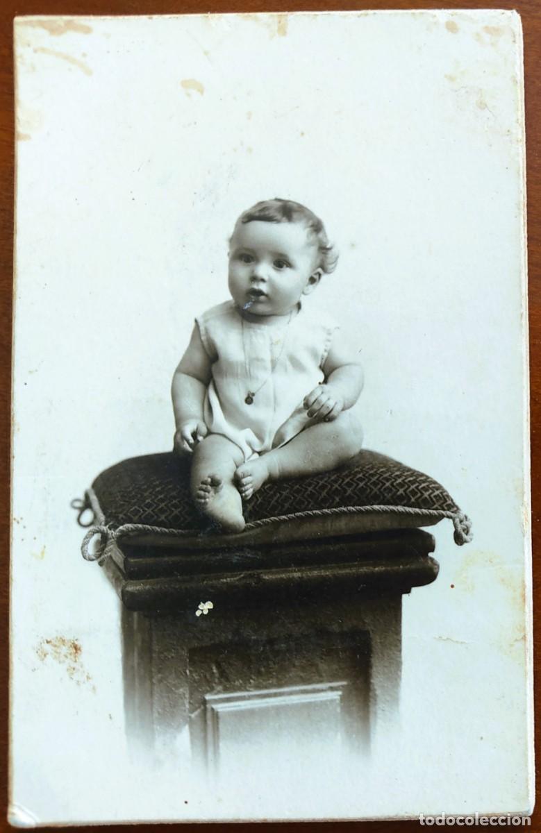 Fotograf&iacute;a antigua: FOTOGRAF&Iacute;A DE UN BEB&Eacute; FECHADA 1929 - FOT&Oacute;GRAFO J. DERREY, VALENCIA