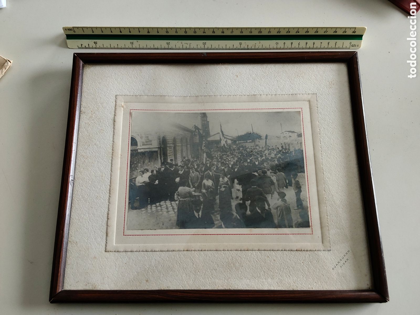 Antique Photography: Fotograf&iacute;a antigua Eibar reuni&oacute;n pol&iacute;tica principios de siglo XX foto enmarcada Ojanguren fot&oacute;grafo