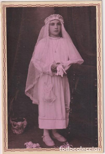 Fotograf&iacute;a antigua: Ni&ntilde;a de Comuni&oacute;n. fotograf&iacute;a (15,5x10,5 cm) A&ntilde;os 20