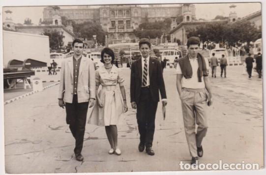 Fotograf&iacute;a antigua: &rdquo;Foto Rocaba. Barcelona. Fotograf&iacute;a (14x9 cm) Recuerdo &rdquo;&rdquo;Fuentes luminosas&rdquo;&rdquo; a&ntilde;os 50&rdquo;