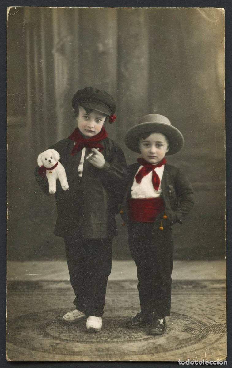 Fotograf&iacute;a antigua: TARJETA POSTAL, RETRATO FOTOGR&Aacute;FICO NI&Ntilde;OS, FOT. RIB&Oacute;, BARCELONA