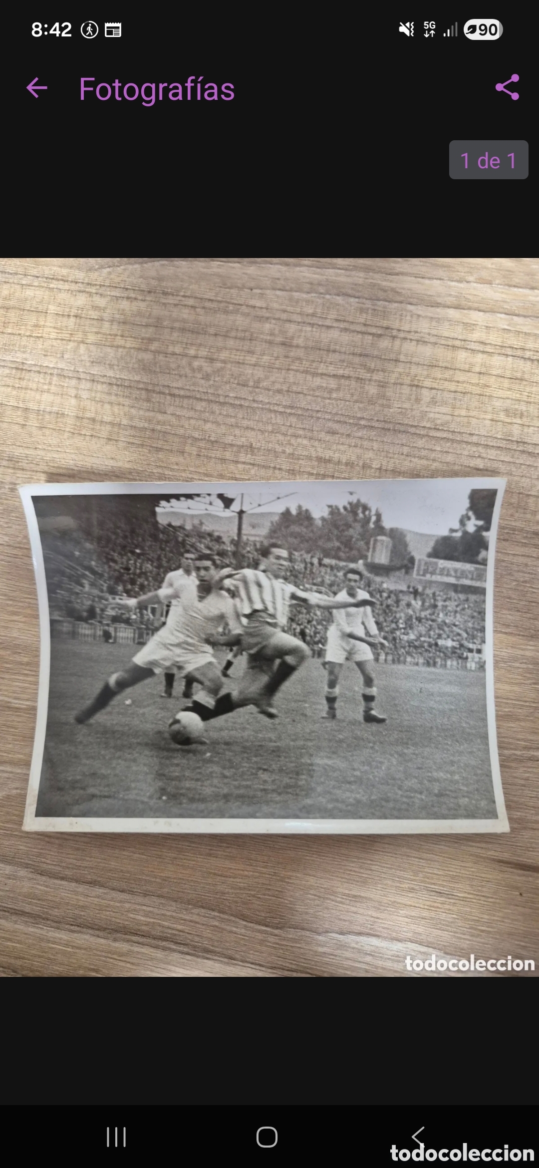 Fotograf&iacute;a antigua: FOTOGRAFIA CLARET DE UN PARTIDO REAL MADRID A&Ntilde;OS 30
