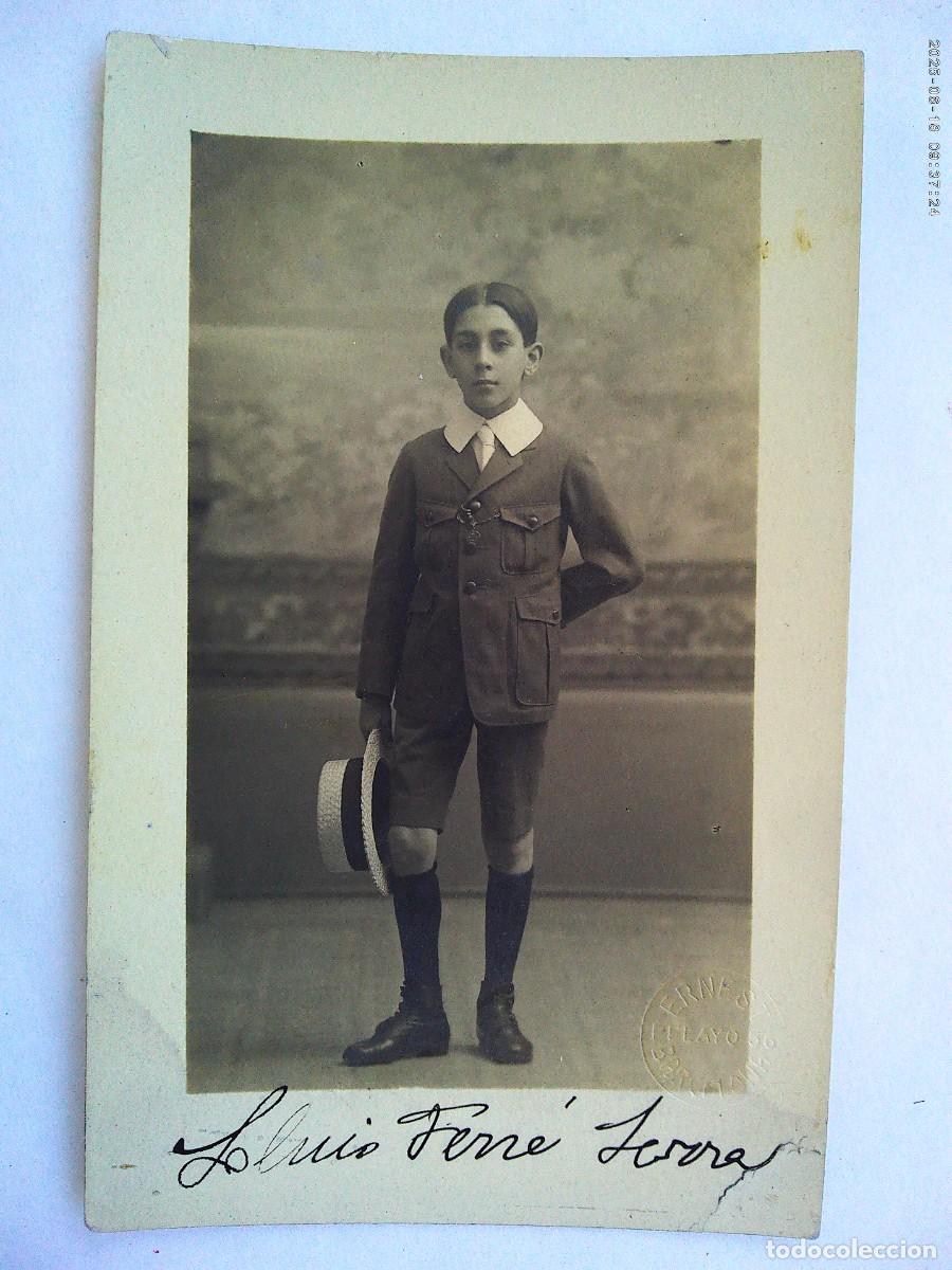 Alte Fotografie: FOTO ESTUDIO DE NI&Ntilde;O ELEGANTE CON PANTALON CORTO Y SOMBRERO, PP. SIGLO. DE ERNEST , BARC