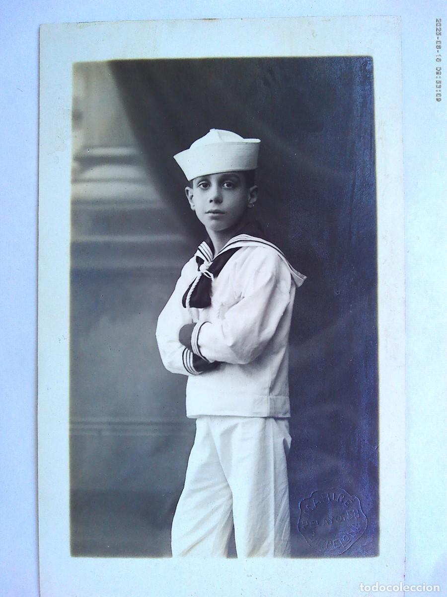 Fotograf&iacute;a antigua: PRECIOSA FOTO DE NI&Ntilde;O VESTIDO DE MARINERO, PRINCIPIOS DE SIGLO. DE MARIN&Eacute; , BARCELONA