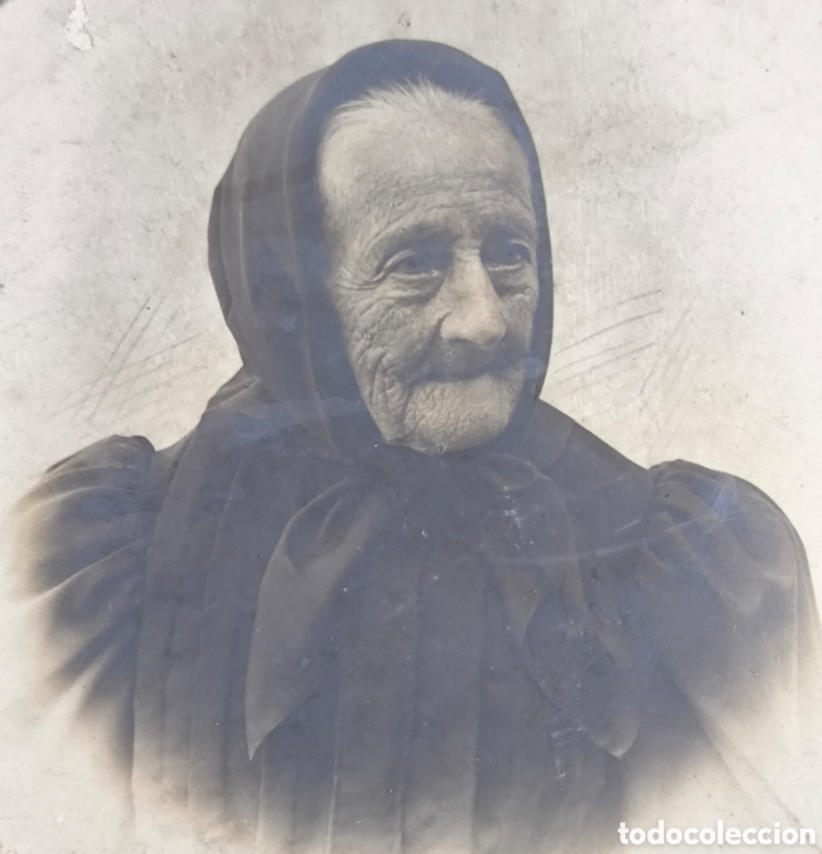 Fotograf&iacute;a antigua: FOTOGRAF&Iacute;A RETRATO ANCIANA FOT&Oacute;GRAFO J. FERRER PALAFRUGELL EMPORD&Agrave; GIRONA C. 1915