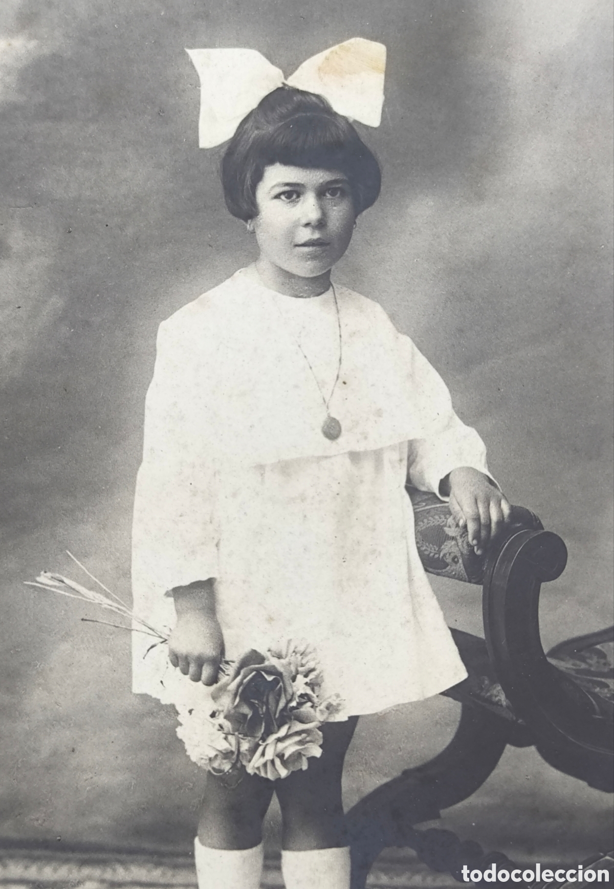 Fotograf&iacute;a antigua: FOTOGRAF&Iacute;A RETRATO DE ESTUDIO NI&Ntilde;A FOT&Oacute;GRAFO A. LARA VILAFRANCA DEL PENED&Egrave;S C. 1915