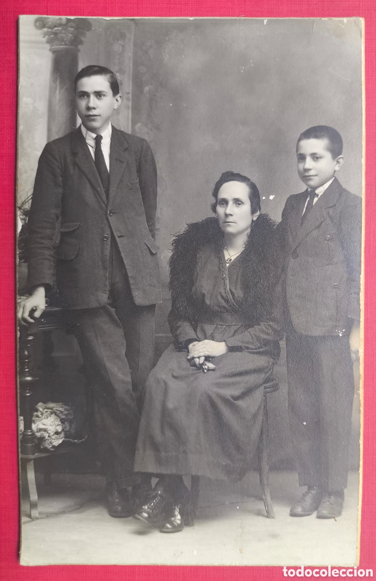 Fotograf&iacute;a antigua: FOTOGRAF&Iacute;A RETRATO DE ESTUDIO MADRE E HIJOS FOT&Oacute;GRAFO E. TORRES REUS TARRAGONA C. 1915