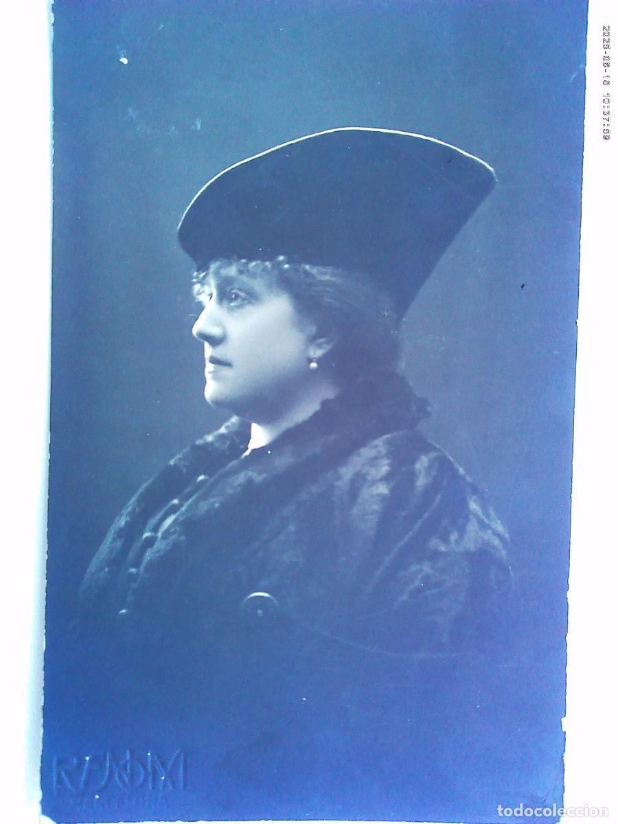Alte Fotografie: PRECIOSA FOTO DE ESTUDIO DE MUJER CON SOMBRERO, PRINCIPIOS DE SIGLO . DE REMON , BARCELONA