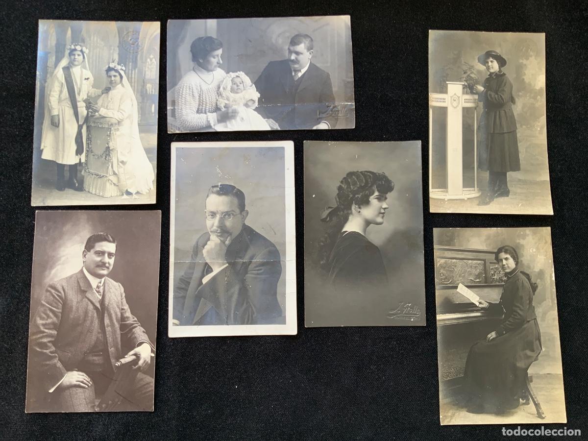 Fotograf&iacute;a antigua: Lote de 7 postales fotograficas de diferentes personajes principios del siglo XX. Valencia.