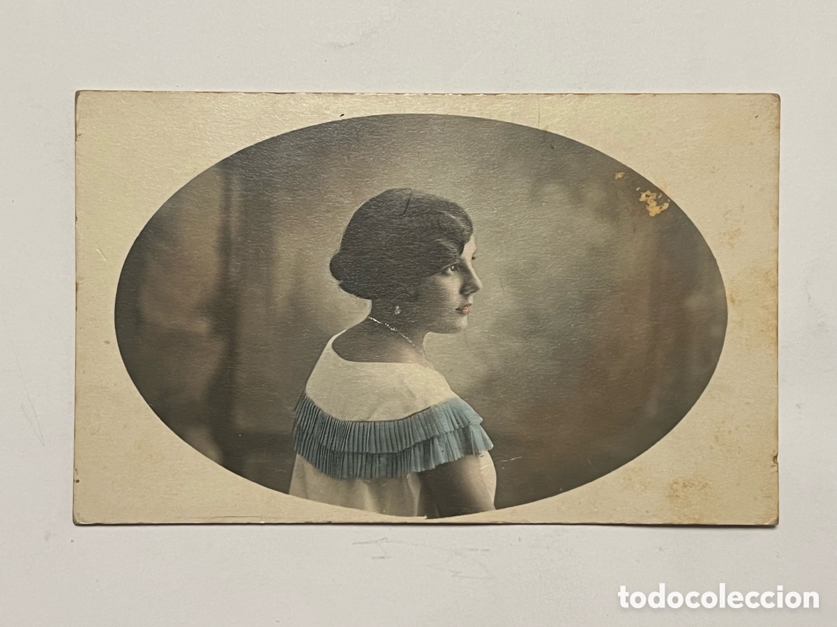 Fotograf&iacute;a antigua: BARCELONA. Estudio Nyssen. Hermosa fotograf&iacute;a coloreada.. retrato de mujer&hellip; (h.1910?)