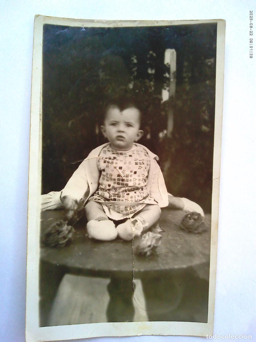 Photographie ancienne: PRECIOSA FOTO MINUTERO DE FOTOGRAFO CALLEJERO DE BEBE , A&Ntilde;OS 40
