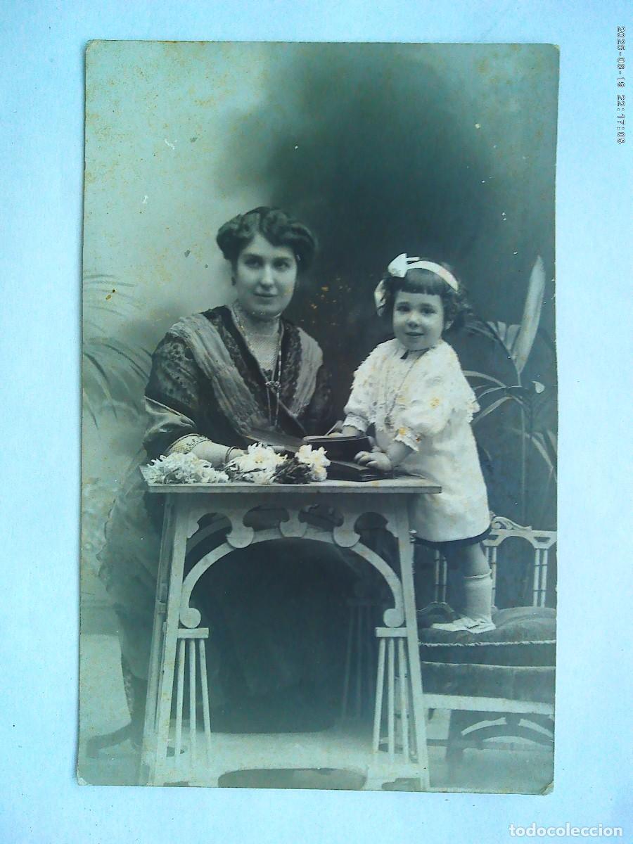 Fotograf&iacute;a antigua: PRECIOSA FOTO DE ESTUDIO DE MADRE CON NI&Ntilde;A , 1912 . DE MARSAL , TARRAGONA