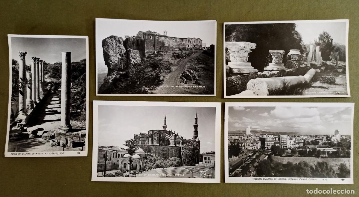 Fotograf&iacute;a antigua: 5 postales antiguas de Chipre (Cyprus) - Vistas fotogr&aacute;ficas B/N - A&ntilde;os 50/60. Sin circular