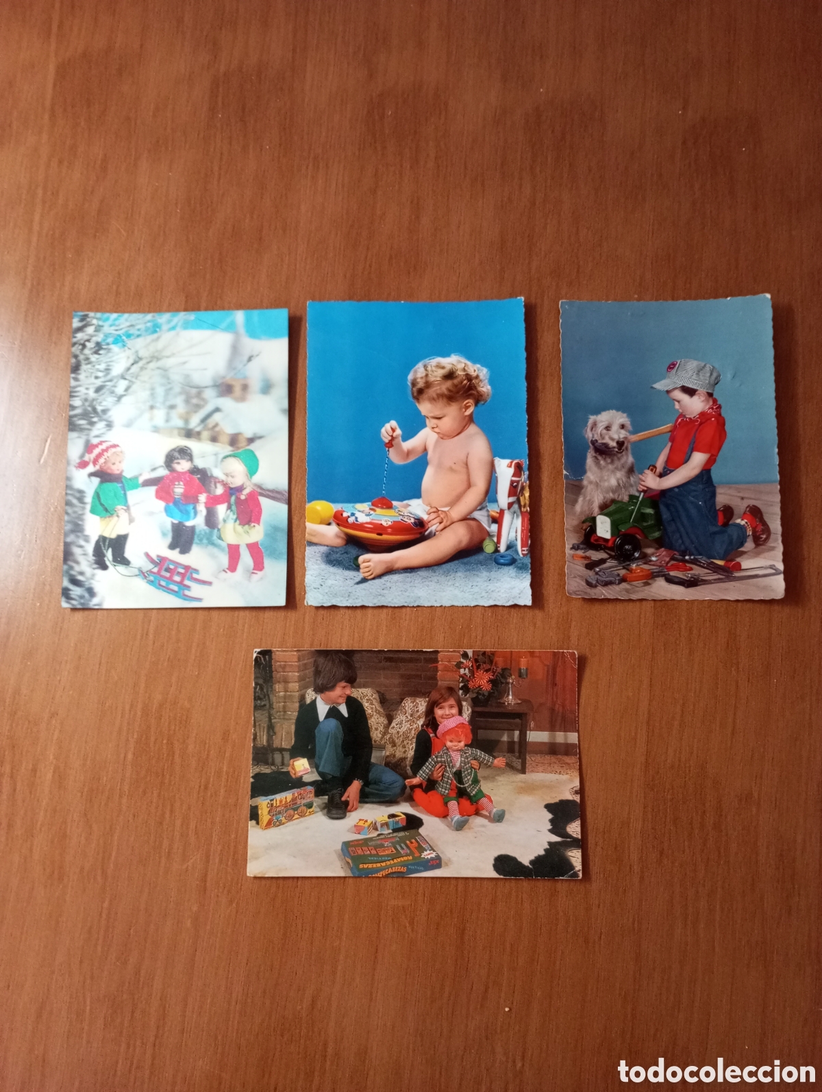 Fotograf&iacute;a antigua: Antiguas postales con juguetes