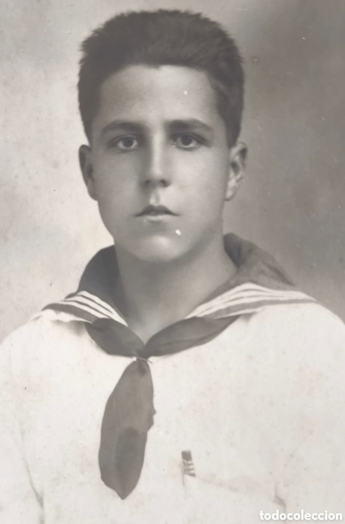 Fotograf&iacute;a antigua: MARINERO ARMADA ESPA&Ntilde;OLA RETRATO DE ESTUDIO FOTOGRAF&Iacute;A FOT&Oacute;GRAFO R. HERN&Aacute;NDEZ CARTAGENA C. 1925