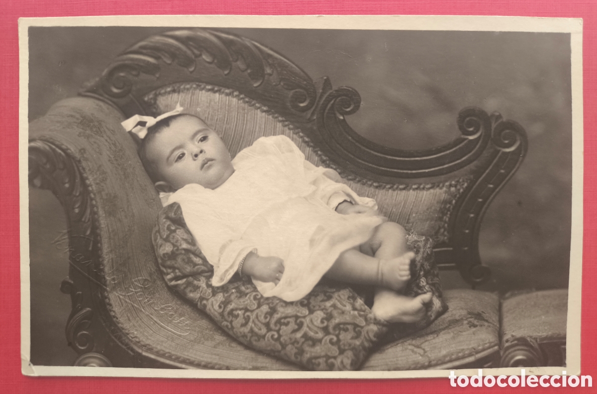 Fotograf&iacute;a antigua: FOTOGRAF&Iacute;A RETRATO DE ESTUDIO BEB&Eacute; NI&Ntilde;A POSTAL FOT&Oacute;GRAFO VENANCIO GOMBAU SALAMANCA C. 1930