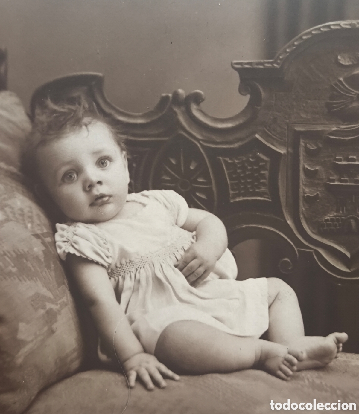 Fotograf&iacute;a antigua: FOTOGRAF&Iacute;A RETRATO DE ESTUDIO BEB&Eacute; NI&Ntilde;O POSTAL FOT&Oacute;GRAFO ARENAS SEVILLA C. 1920