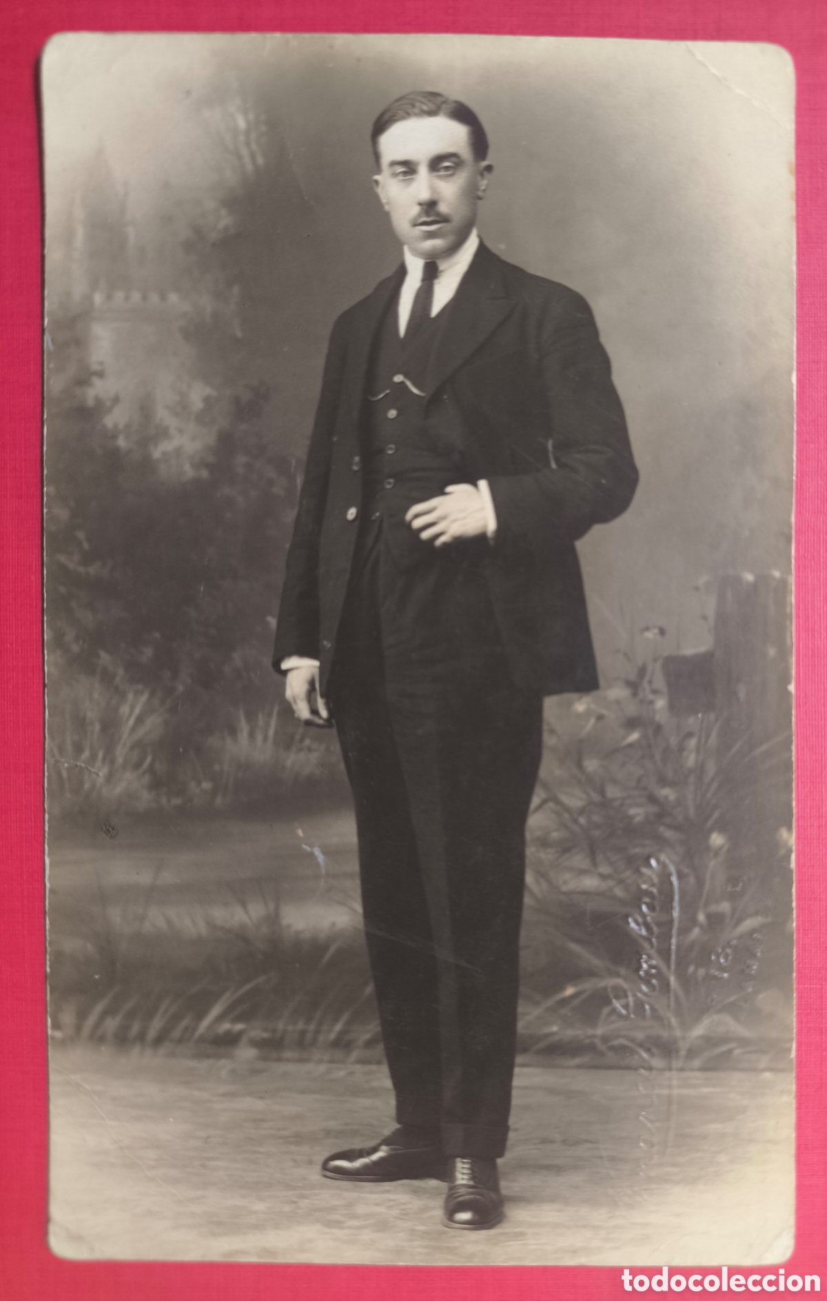 Fotograf&iacute;a antigua: FOTOGRAF&Iacute;A RETRATO DE ESTUDIO CABALLERO POSTAL FOT&Oacute;GRAFO VENANCIO GOMBAU SALAMANCA C. 1920