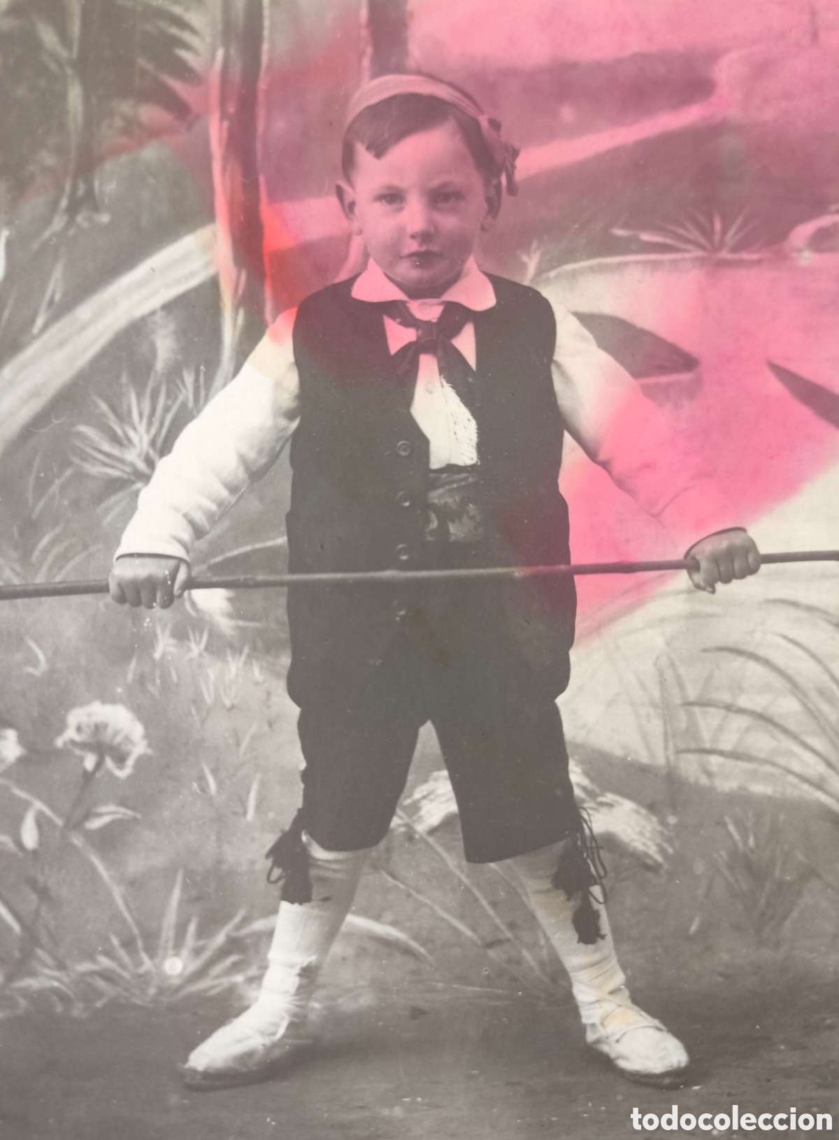 Fotograf&iacute;a antigua: PE&Ntilde;ARANDA BRACAMONTE NI&Ntilde;O TRAJE FOTOGRAF&Iacute;A RETRATO POSTAL FOT&Oacute;GRAFO A. MATHIAS SALAMANCA C. 1920