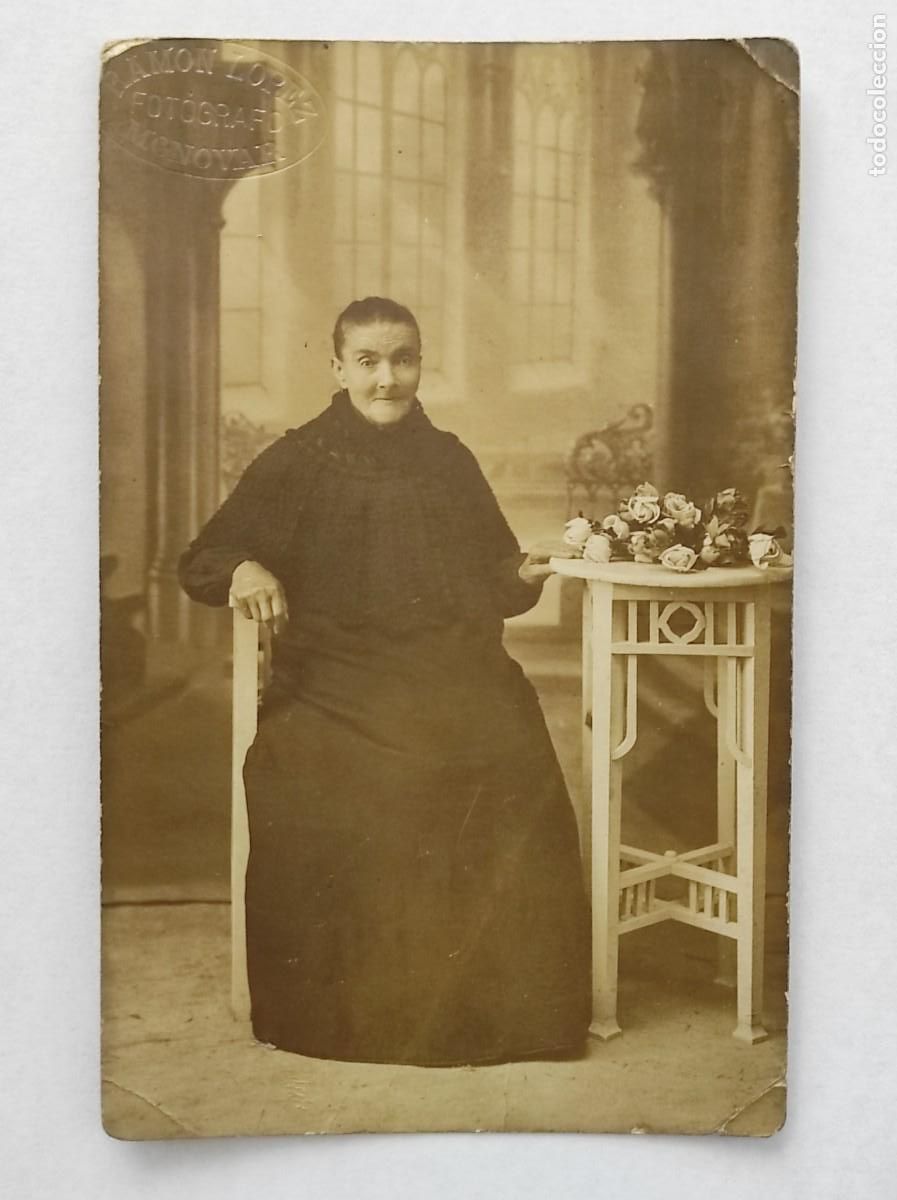 Fotograf&iacute;a antigua: RETRATO DE UNA ANCIANA - FOT&Oacute;GRAFO RAM&Oacute;N L&Oacute;PEZ, MONOVAR (ALICANTE)