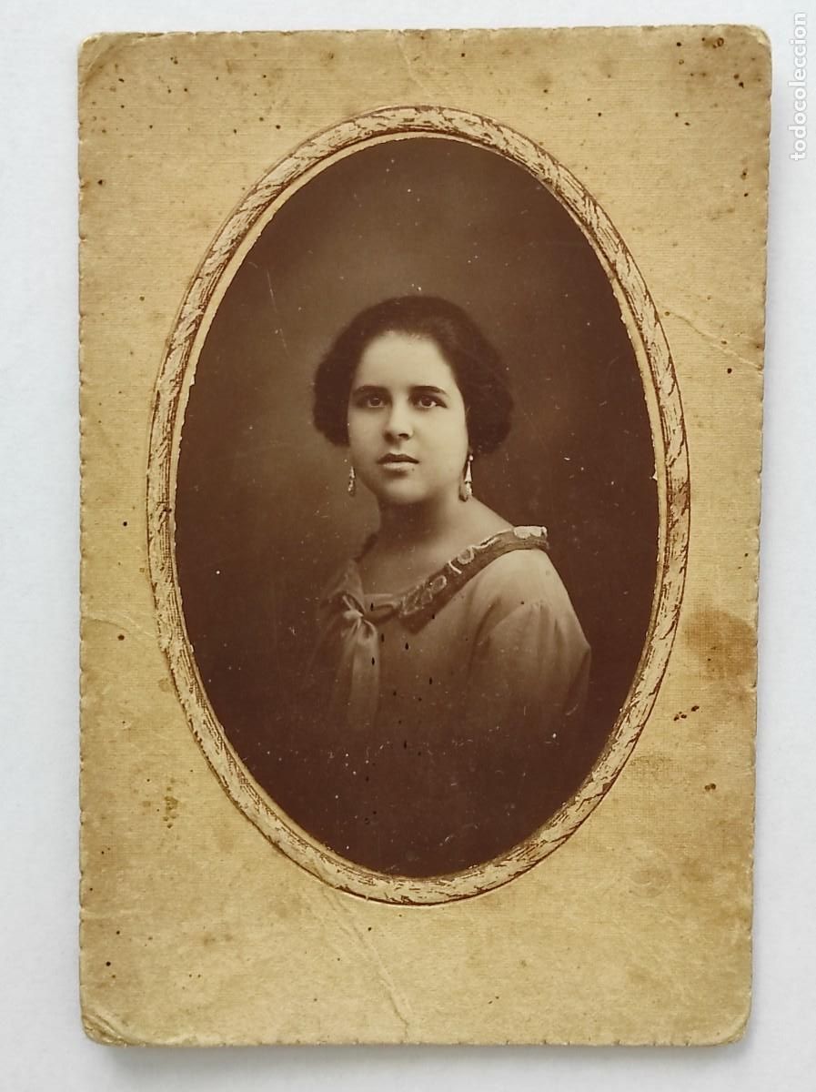 Fotograf&iacute;a antigua: RETRATO DE UNA JOVEN A&Ntilde;O 1926 - FOT&Oacute;GRAFO RIPOLL, YECLA (MURCIA)