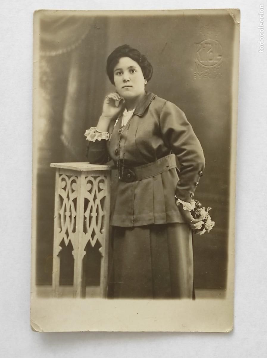 Fotograf&iacute;a antigua: RETRATO DE UNA JOVEN - FOT&Oacute;GRAFO RIPOLL, YECLA (MURCIA)