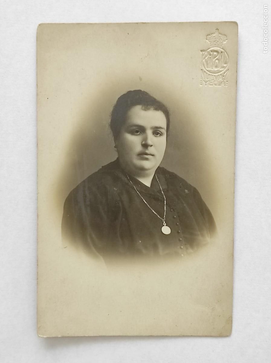 Fotograf&iacute;a antigua: RETRATO DE UNA SE&Ntilde;ORA - FOT&Oacute;GRAFO RIPOLL, YECLA (MURCIA)
