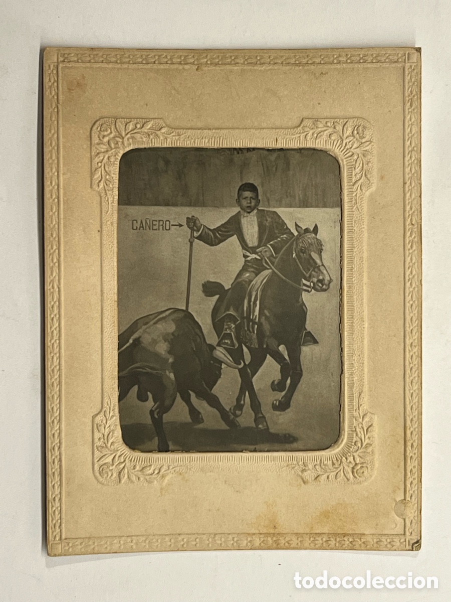 Fotograf&iacute;a antigua: MINUTEROS.. fotograf&iacute;a CA&Ntilde;ERO, C&eacute;lebre rejoneador&hellip; con su elegancia ecuestre.. (h.1920?)