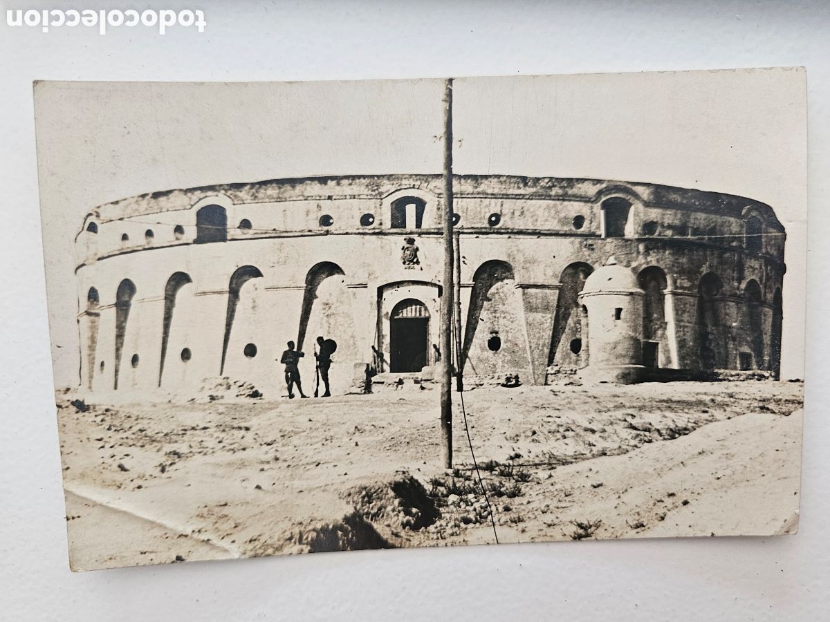 Fotograf&iacute;a antigua: tarjeta postal fotogr&aacute;fica de 1928, Melilla Polvor&iacute;n antes de explotar, S. ZARCO fot&oacute;grafo