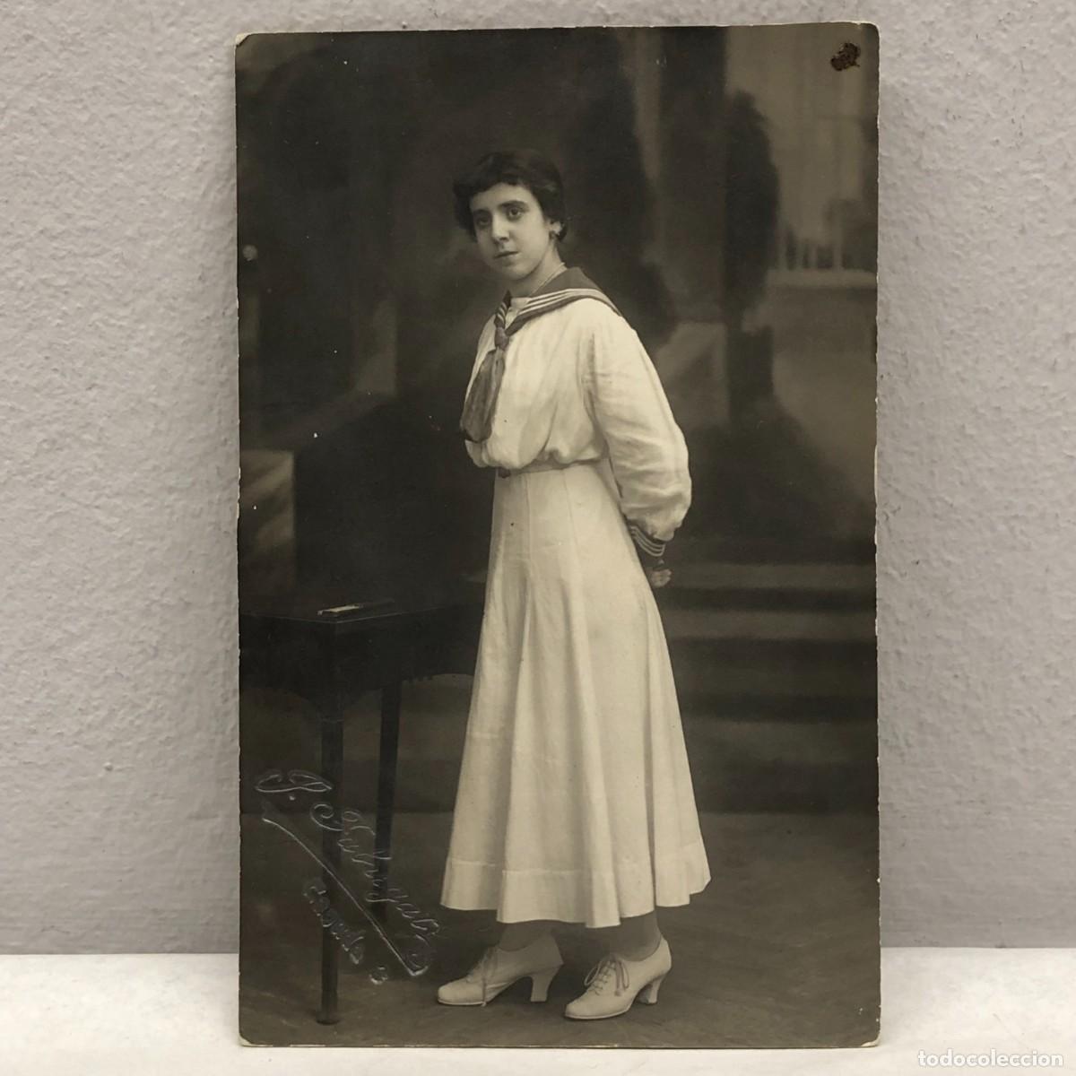 Fotograf&iacute;a antigua: ANTIGUA FOTOGRAFIA - TARJETA POSTAL - RETRATO MUJER - 1916 - 145 X 90 MM / 363