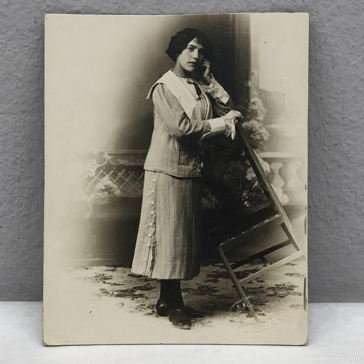 Fotograf&iacute;a antigua: ANTIGUA FOTOGRAFIA - TARJETA POSTAL - RETRATO MUJER - JOS&Eacute; ALONSO, BARCELONA - 115 X 90 MM / 384